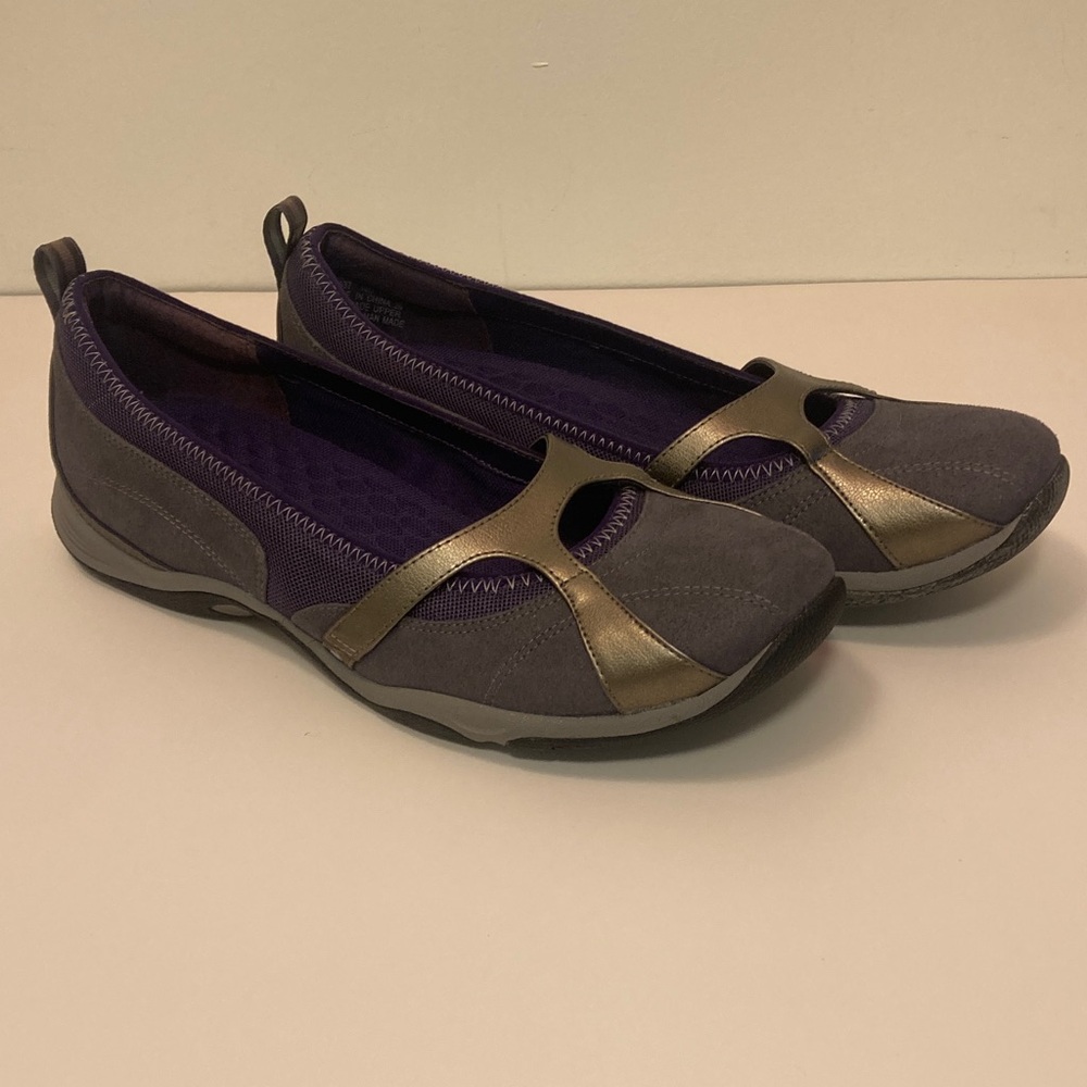 Clarks Women's Purple and Gold Flats